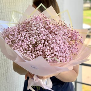 Airy bouquet of gypsophila