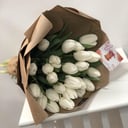 Bouquet '25 tulips in craft paper'