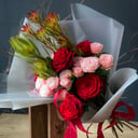 Bouquet with peony roses