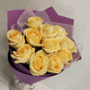 Bouquet of 11 cream roses