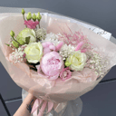 Bouquet of Roses, Peonies and Eustoma