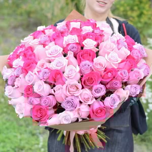 Bouquet '101 pink rose'