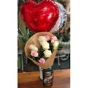Gift set with a bouquet and sweets