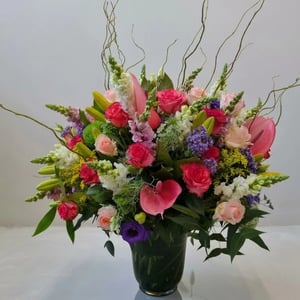 Arrangement 'Lush Pink Elegance Vase'