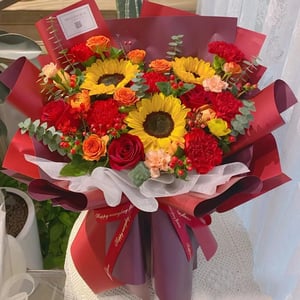 Red and yellow bouquet