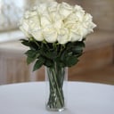 A bouquet of 25 elite white roses