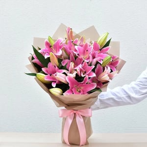Bouquet 'Pink Oriental Elegance'