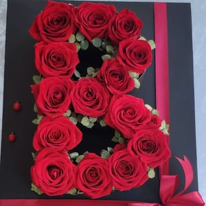 Arrangement 'The letter of roses big'