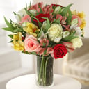 Floral Symphony: Alstroemerias and Roses