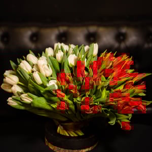 Bouquet rouge et blanc