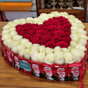 Sweat heart - Caja de 100 rosas en forma