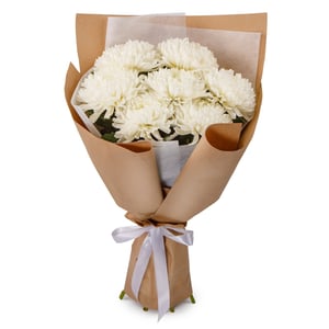 Blumenstrauß 'Bouquet of 7 white chrysanthemums Single'