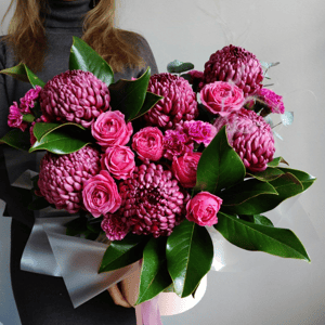 Chrysanthèmes Bigudi et Roses Misty