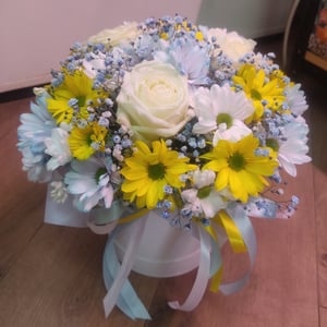 Blumenarrangement "Weißer Tau"