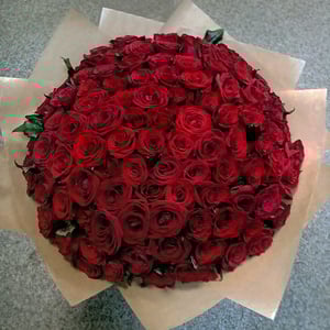 Bouquet de 101 roses rouges