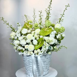 Panier de fleurs 'Composition "Velours Pur"'