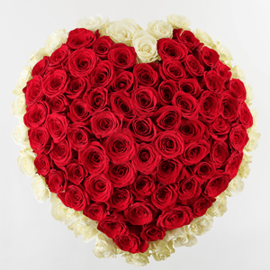 Bouquet Heart From Roses XL