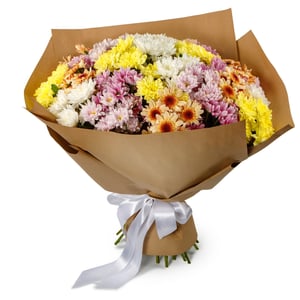 Bouquet of 25 spray chrysanthemums