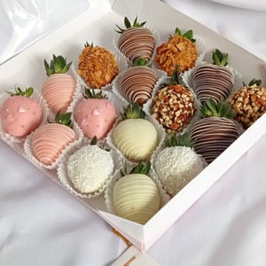 Fresas cubiertas de chocolate 16 piezas