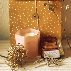 Two scented candles set