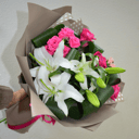 Bouquet of Roses and Lilies
