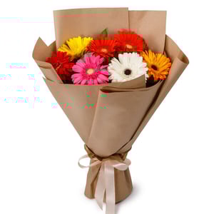 Bouquet of 7 gerberas "Coloring"
