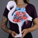 Blumenarrangement 'Composition of dried flamingo flowers'