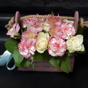 Flower box 'Pink soufflé'