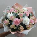 Bouquet of Roses and Dianthus