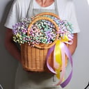 Blumenkorb 'Schleierkraut in einem Korb'