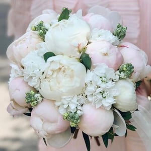Bridal bouquet of peonies