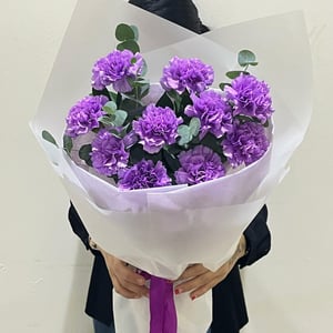 Mazzo 'Bouquet di garofani viola'