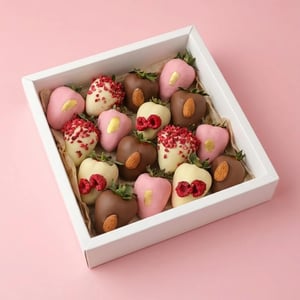 Schokoladenüberzogene Erdbeeren 'Istanbul' - 16 Stück.