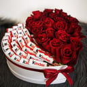 Blumenbox 'Herz mit Rose und Kinder'