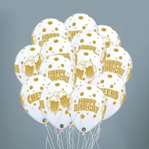 15 Happy Birthday Cheers Balloons set