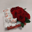 Flowers in a box with Raffaello