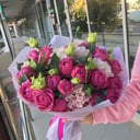 Bouquet 'Peony fragrant roses and lisianthuses'