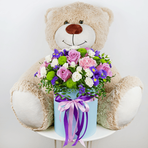 "Sea siren" with teddy bear