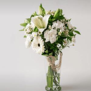 Bouquet 'Arrangement of White Lilies and Wildfl'