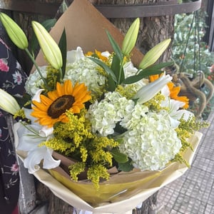 Lilies, Hydrangeas and Sunflowers Bouquet