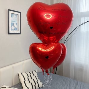 Set of red hearts