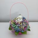 Gypsophila Arrangement "Cat in a Basket"