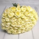 51 white roses 50 cm