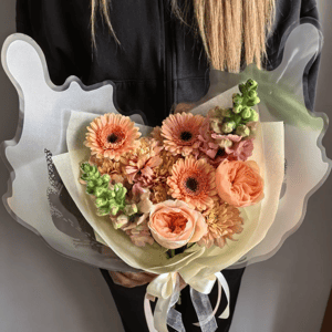 Delicate bouquet with butterfly wings