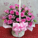 roses flower basket