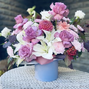 Flowers in a box, Lilac Evening