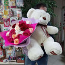 Combo set with flowers and teddy bear