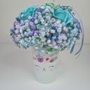 Flower box 'Gypsophila and Soap Rose in a Cup Turquoise'