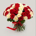 Bouquet of 51 roses "Faith and love"