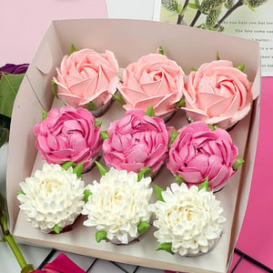 Cupcakes, 9 piezas - Flores Dulces